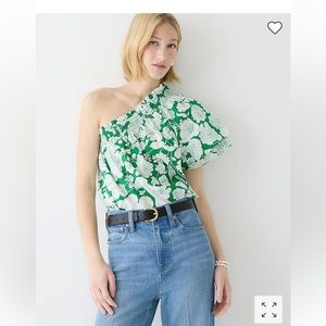 NWT J Crew Smocked one-shoulder top
